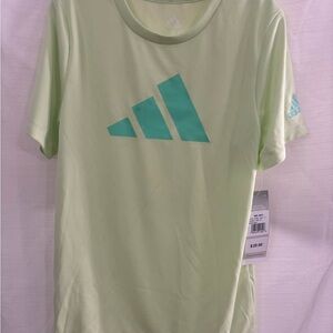 Adidas Boys  Light Green T-Shirt Size XS (7) NWT